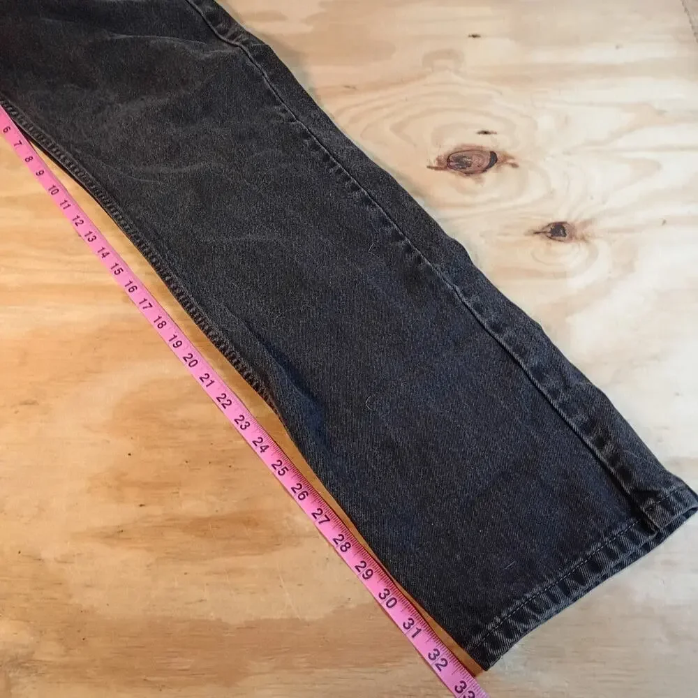 Levi's 505 Mens Jeans Size 36x34 Black Straight Leg 100% Cotton Denim